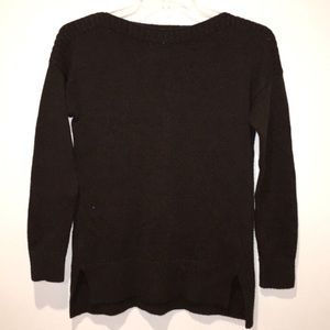 LOFT | Brown Boatneck Ribbed Camel Blend Sweater